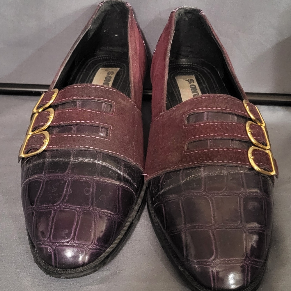 Stylish Men's Purple and Brown Shoes